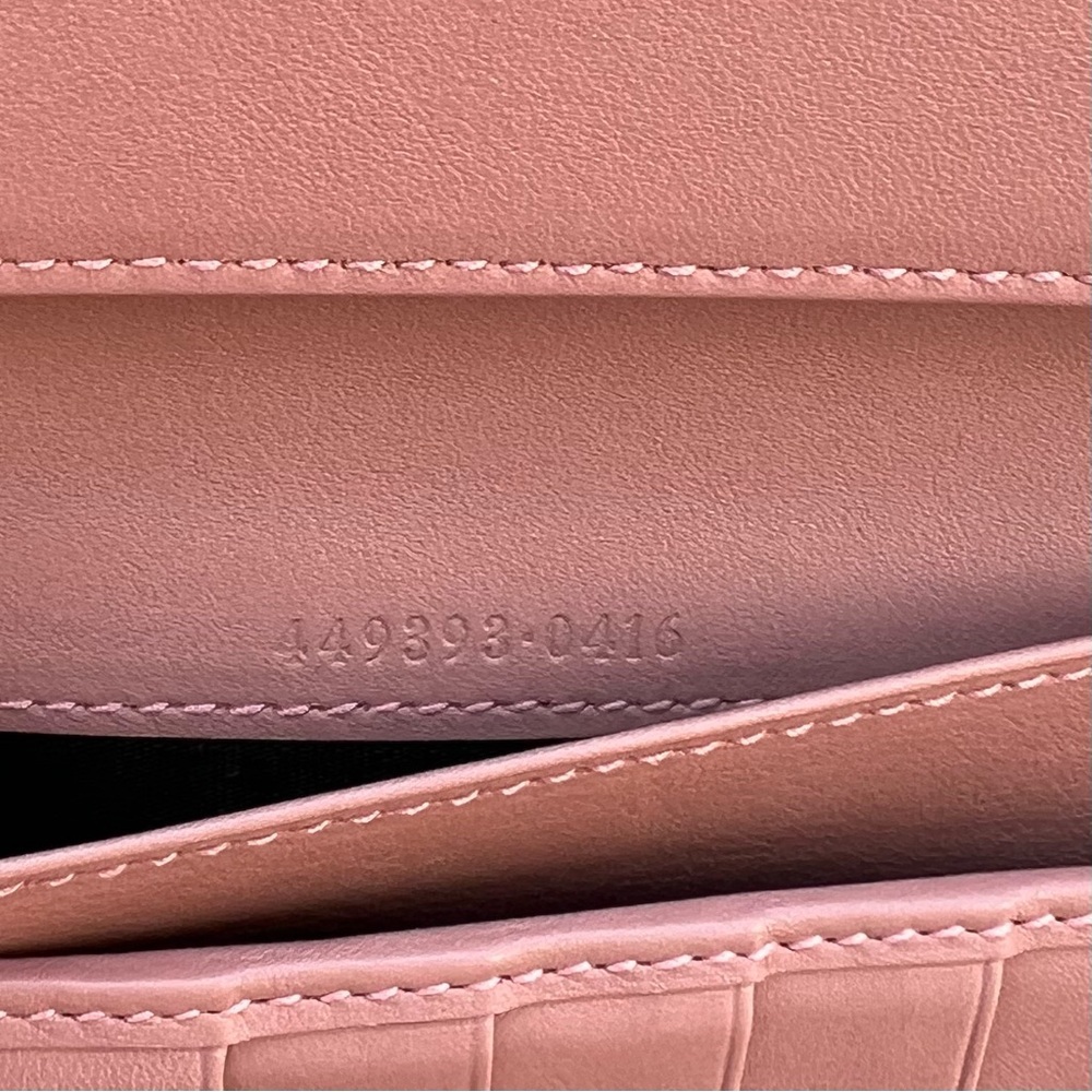 Gucci Micro guccissima Continental Flap Wallet Pink Sima leather - Picture 8 of 8